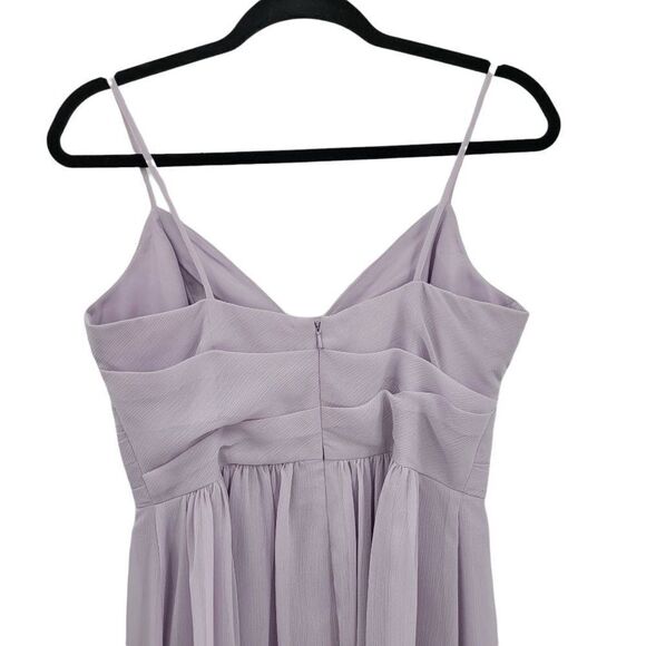 David's Bridal Dress Lilac Sweetheart Spaghetti Strap Fit & Flare Mini Sz 8 - Picture 8 of 10